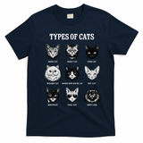 Types Of Cats T-Shirt - Navy Blue