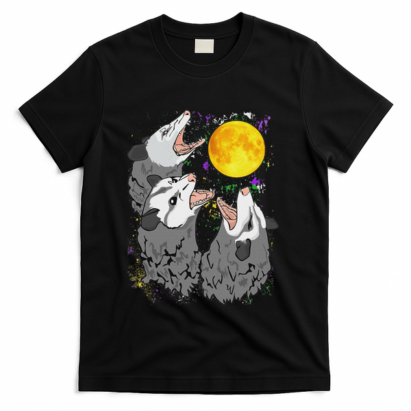 Three Opossum Dead Moon Possum Gifts Costumes T-Shirt - Black