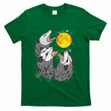 Three Opossum Dead Moon Possum Gifts Costumes T-Shirt - Green