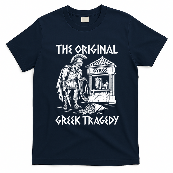 The Original Greek Tragedy T-Shirt - Navy Blue