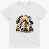 Trick Or Treat Raccoons Halloween Funny T-Shirt - White