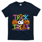 Trick Or Treat Halloween Cool Logo T-Shirt - Navy