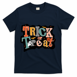 Trick Or Treat Halloween Spooky Gift Cute T-Shirt - Navy