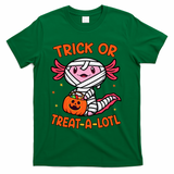Trick Or Treat A Lotl Axolotl Halloween Costume T-Shirt - Green
