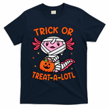 Trick Or Treat A Lotl Axolotl Halloween Costume T-Shirt - Navy