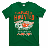 This Place Is Haunted Jordan Hare Stadium Football Team Lover T-Shirt - Irish Green