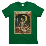 The Reader – Skeleton Tarot Card Funny Mystic T-Shirt - Green