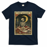 The Reader – Skeleton Tarot Card Funny Mystic T-Shirt - Navy