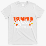 Trumpkin Spice Trump Halloween Thanksgiving Funny T-Shirt - White