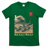Tralalero Tralala Funny Shark Meme Italian Brainrot Japanese T-Shirt - Green