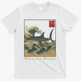 Tralalero Tralala Funny Shark Meme Italian Brainrot Japanese T-Shirt - White