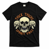 Thick Thighs & Spooky Vibes Halloween Costume T-Shirt - Black