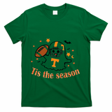Tis The Season Halloween Football Ghost Tennessee Football T-Shirt - Green