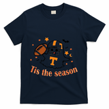 Tis The Season Halloween Football Ghost Tennessee Football T-Shirt - Navy
