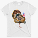 Turkey Vintage Retro Gobble Gobble Thanksgiving Classic Cool Gift T-Shirt - White
