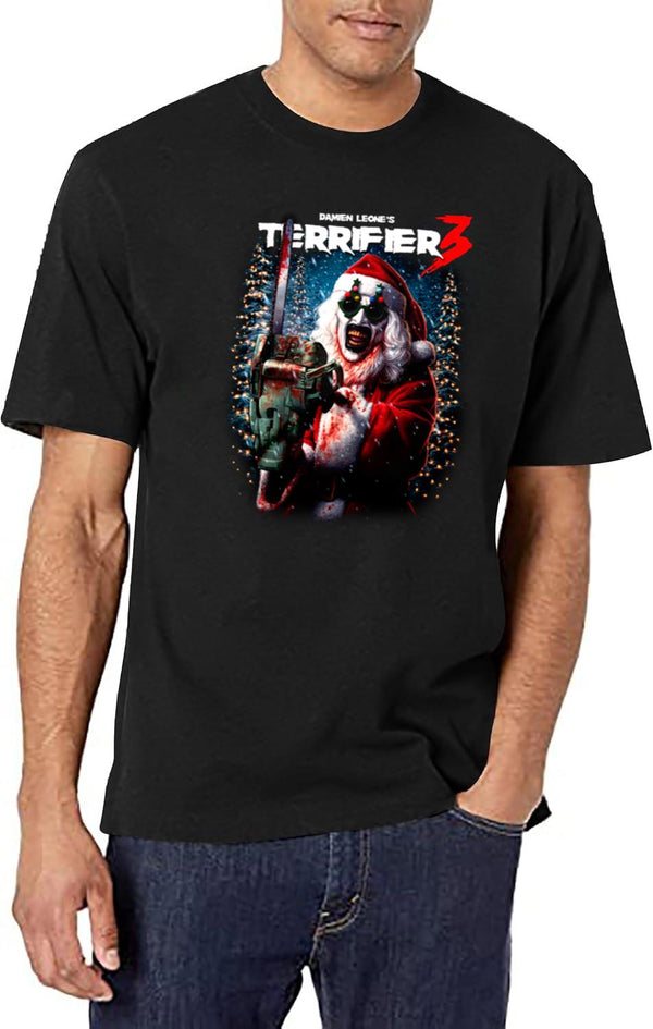 Terrifier 3 Merry Mayhem Black T-Shirt - White