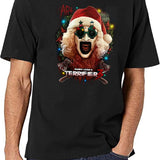Terrifier 3 Yuletide Terror Black T-Shirt - White
