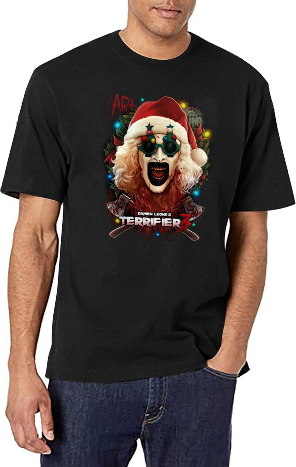 Terrifier 3 Yuletide Terror Black T-Shirt - White
