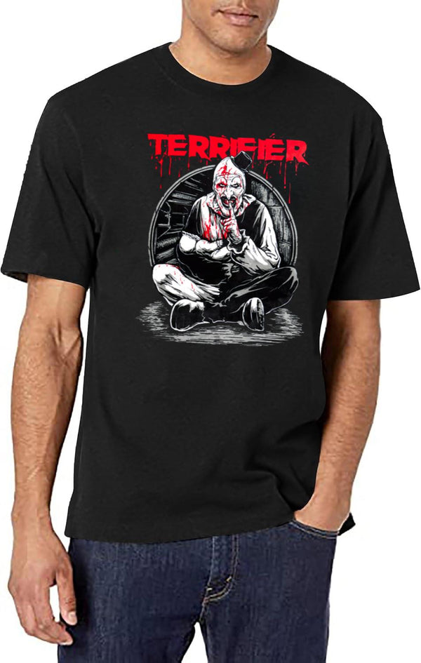 Terrifier Hush Little Baby Black T-Shirt - White