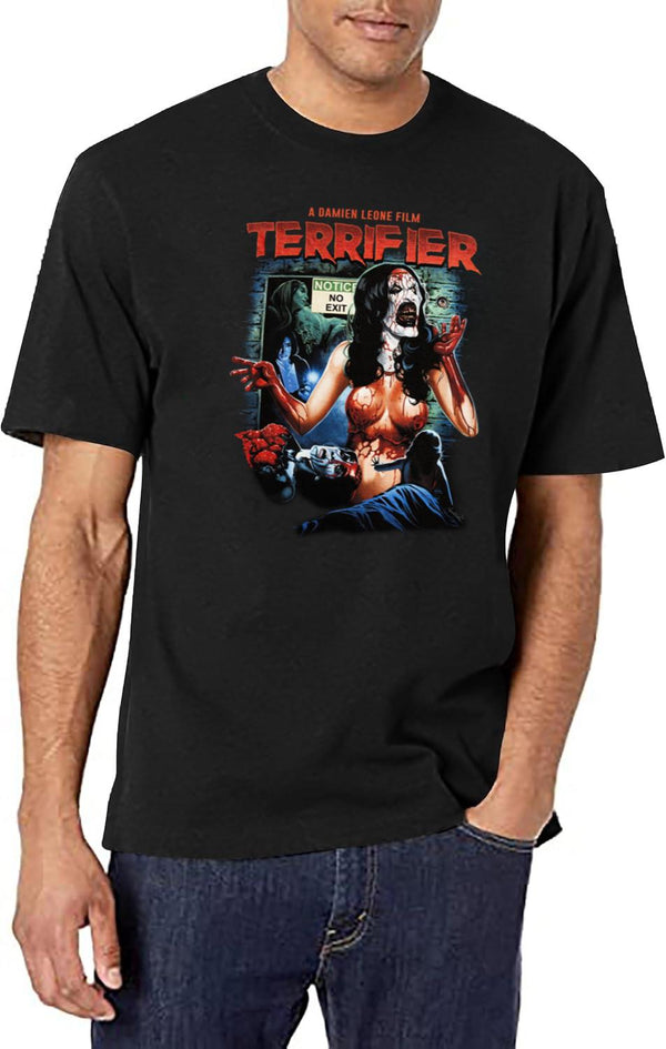Terrifier No Exit Black T-Shirt - White