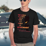 The World Is A Stage The Radio Demon Hazbin Hotel Black T-Shirt - Navy