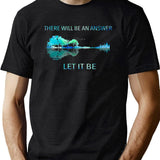 There Will Be an Answer Let It Be Essential Black T-Shirt - Green