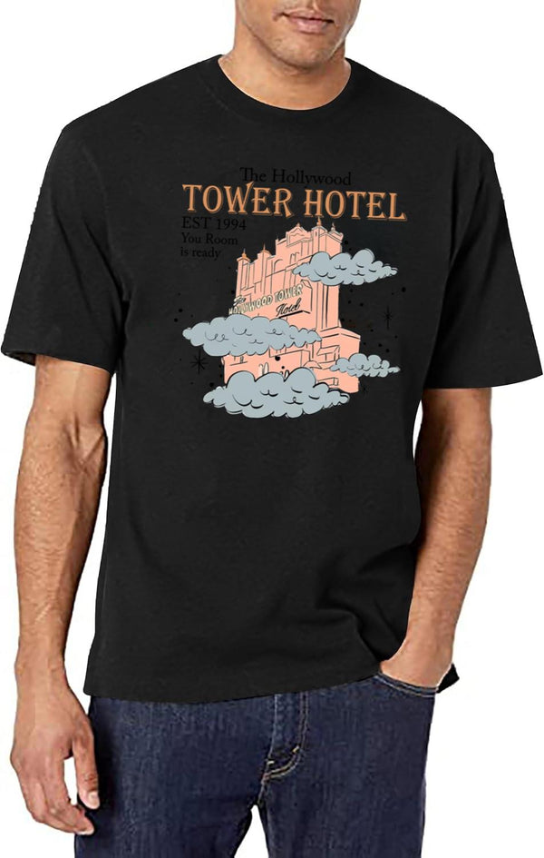 Tower Hotel Your Room is Ready Est 1994 Tower of Terror Family Matching Black T-Shirt - White