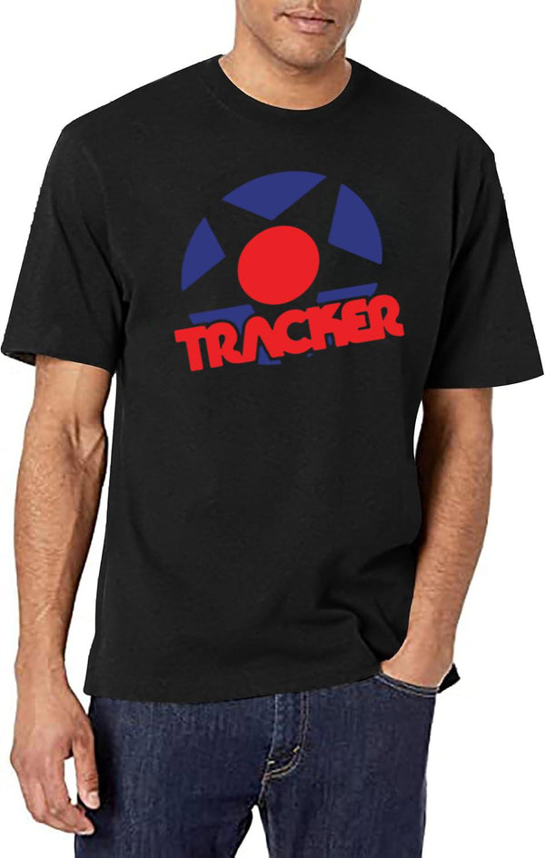 Tracker Trucks Vintage Logo Classic Black T-Shirt - White