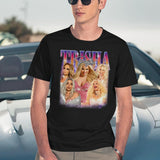 Trisha Paytas,Trisha Paytas Shirt Feel The Softness,Love The Fit Black T-Shirt - Navy
