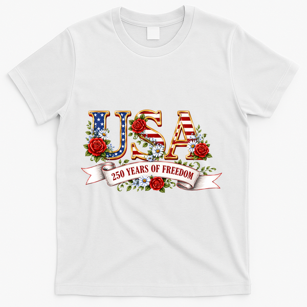 USA 250 Years Of Freedom T-Shirt - White
