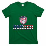 USA American Soccer Graphic For Fans T-Shirt - Irish Green