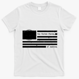 USA Flag Redacted Sarcastic United States Of America T-Shirt - White
