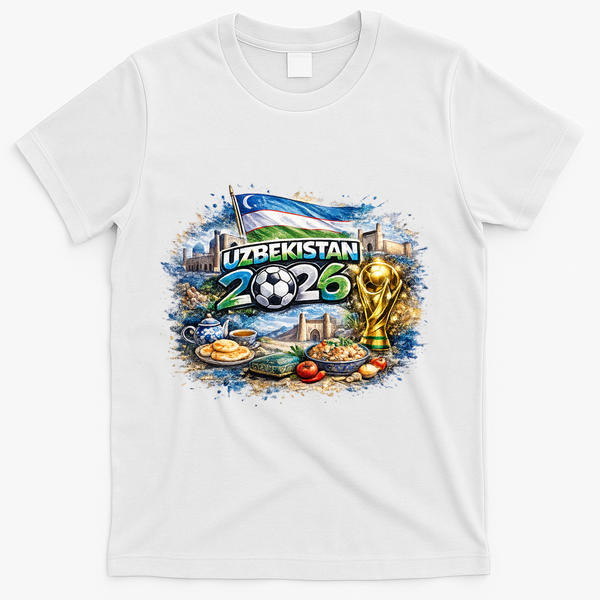 UZBEKISTAN North America Soccer Tournament 2026 T-Shirt - White