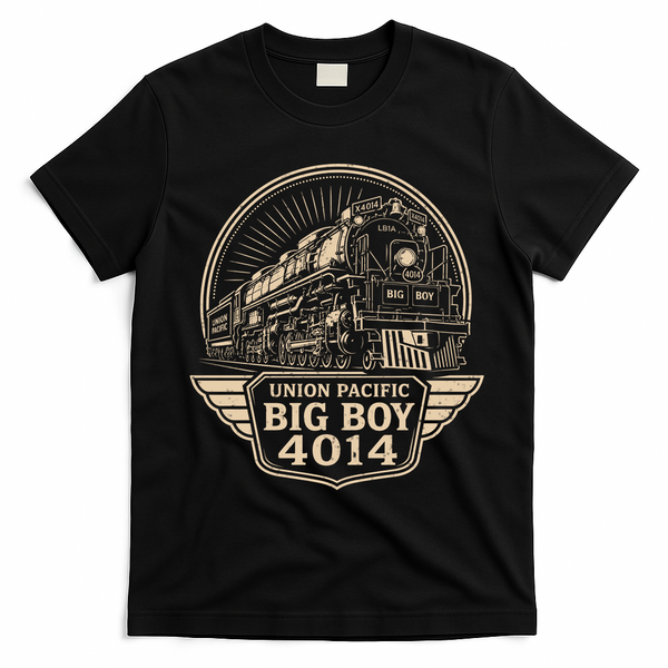 Union Pacific 4014 Big Boy Vintage Steam Engine T-Shirt - Black