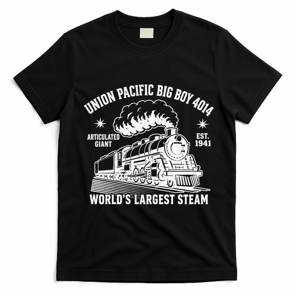 Union Pacific Big Boy 4014 Steam Train T-Shirt - Black