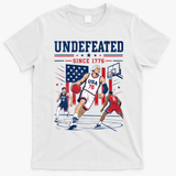 Undefeated Since 1776 Basketball USA T-Shirt - White