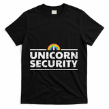 Unicorn Security Funny Cute Police Halloween Costume T-Shirt - Black