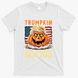 Usa Trumpkin Make Halloween Great Again Funny Trump T-Shirt - White