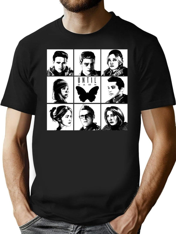 Until Dawn - Main Characters Classic Black T-Shirt - Black