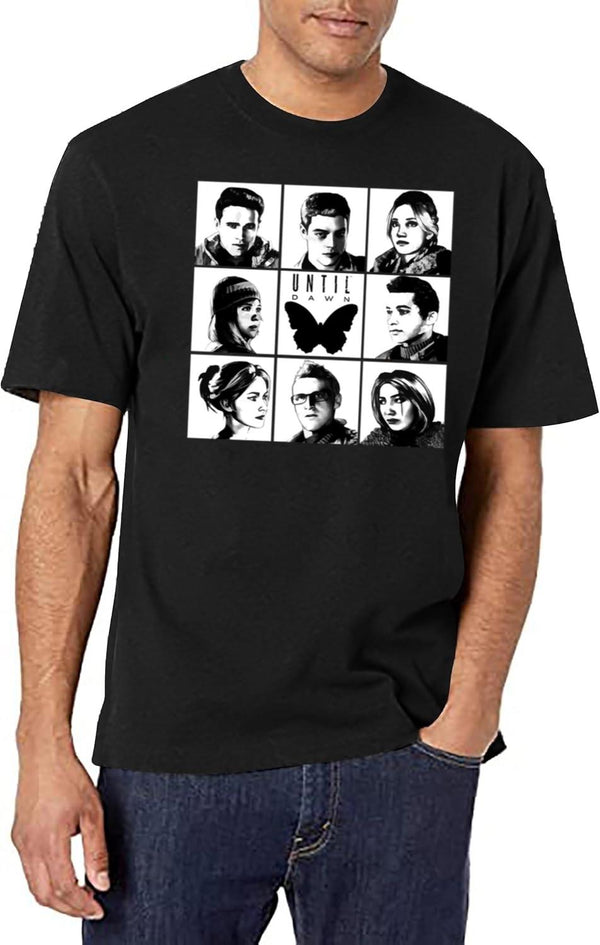 Until Dawn - Main Characters Classic Black T-Shirt - White