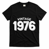 Vintage 1976 Celebrate 50th Birthday T-Shirt - Black