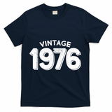 Vintage 1976 Celebrate 50th Birthday T-Shirt - Navy