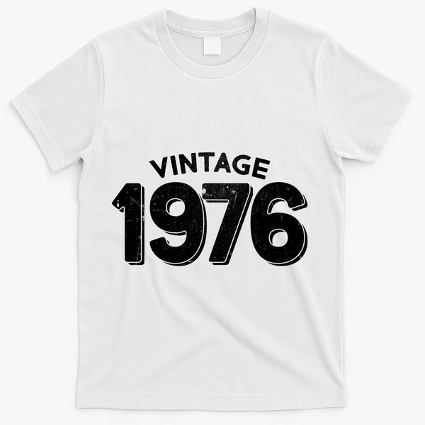 Vintage 1976 Celebrate 50th Birthday T-Shirt - White