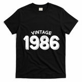Vintage 1986 Celebrate 40th Birthday T-Shirt - Black