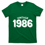 Vintage 1986 Celebrate 40th Birthday T-Shirt - Irish Green