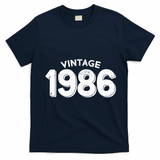 Vintage 1986 Celebrate 40th Birthday T-Shirt - Navy Blue