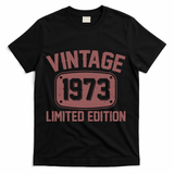 Vintage 1973 Limited Edition 50th Birthday T-Shirt - Black