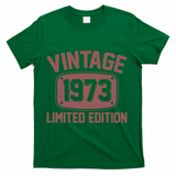 Vintage 1973 Limited Edition 50th Birthday T-Shirt - Green