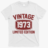 Vintage 1973 Limited Edition 50th Birthday T-Shirt - White