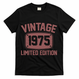 Vintage 1975 Limited Edition 50th Birthday T-Shirt - Black